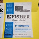 Fisher Studio-standard 5800B + RA-128-2 Component Cabinet Operating Instruction. Fixed Price $13.00.