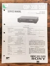 Sony CDP-350 CDP-550 Player Service Manual *original*. Fixed Price $19.97.