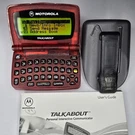 Motorola Talkabout T900 Red 2-WAY Pager Keyboard W/ Belt Clip & Manual Tested. Fixed Price $500.00.