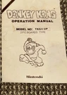 Nintendo Donkey Kong Operation Manual TKG4-UP. Fixed Price $15.00.