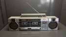 1980S Sanyo M-W222K Boombox Double Cassette Stereo Radio Recorder. Fixed Price $46.75.