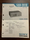 Sony SQD-2010 4 Channel Decoder Service Manual Oem Vintage Diagrams Repair. Fixed Price $99.99.