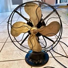 Antique Emerson Motors Cast Iron Brass Blade Desk Fan Works 29646. Fixed Price $276.00.