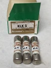 LITTLEFUSE,KLK-5,MIDGET Amp Fuses Box Of 3 Nos. Fixed Price $12.00.