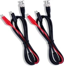 Pack Of 2 Bnc Q9 Male Dual Alligator Clip Test Leads, Oscilloscope Probe Adap. Fixed Price $16.99.