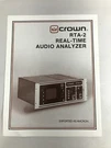 Vintage Crown RTA-2 Real Time Audio Analyzer Sales Brochure Rare. Fixed Price $14.95.