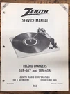 Zenith 169-407 169-408 Record Player / Turntable Service Manual *original*. Fixed Price $19.97.