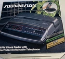 Soundesign Am/fm Clock Radio Tone/pulse Telephone Brown 7525 7535-BRN. Fixed Price $25.00.
