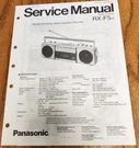 Panasonic RX-F5 Radio Cassette Service Manual Original. Fixed Price $9.00.