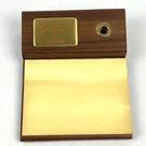 Wood Brass Zippo Desk Pen Note Holder Gft Environmental Services Houston Tx Vtg. Fixed Price $24.50.