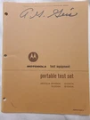 Motorola S1056A Portable Test Set 68P81011A01 Issue-e Instruction Manual 1966. Fixed Price $19.99.