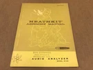 Vintage 1962 Heathkit Audio Analyzer Assembly Manual Model IM-22. Fixed Price $15.96.