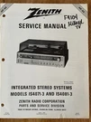 Zenith HF-44 IS4071-3 IS4081-3 Integrated Stereo System Original Service Manual. Fixed Price $24.94.