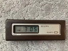 Vintage Bulova Quartz Lcd Travel Brown-gold Alarm Clock With Pouch Made Japan. Fixed Price $9.99.