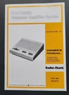 Duophone 101 Electronic Telephone Amplifier System Manual 43-277 Radio Shack. Fixed Price $14.00.