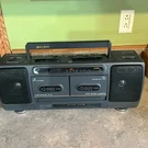 Vintage Lenoxx Sound Double Cassette Player Boombox Model CT-748. Fixed Price $40.00.