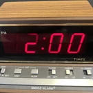 Timex Clock Company Digital Alarm Model 5209-5A Woodgrain Look Vintage 80S. Fixed Price $39.99.
