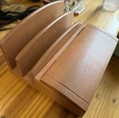 Rolodex Desktop Organizer Pine Colored Wood, Model Woodline, Mpn 19290. Fixed Price $20.00.