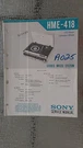 Sony HME-418 Service Manual Original Book Radio Receiver Record Player Track. Fixed Price $25.00.
