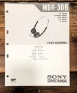 Sony MDR-30B Headphones Service Manual *original*. Fixed Price $19.97.