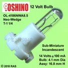 (10) Sub-miniature 12 V Incandescent Bulbs, Approx 4 Mm 17 H *usa Seller*. Fixed Price $8.65.