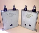 General Electric 10 Uf 600V Pyranol Capacitors Matched Pair, Western Pn. Fixed Price $120.00.