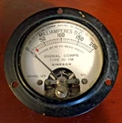 Vtg Simpson Signal Corps Type IS-118 / 0-200 Milliamperes Panel Meter Gauge Art. Fixed Price $19.98.