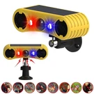 Solar Outdoor Motion Sensor Alarm 2*130DB Ultrasonic Siren With 4 Modes Flashing. Fixed Price $17.50.