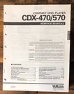 Yamaha CDX-470 CDX-570 Player Service Manual *original*. Fixed Price $19.97.