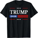 Donald Trump 2028 President American Flag Pro Unisex T-shirt. Fixed Price $18.53.