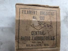 Vintage Central Radio Laboratories Filament Rheostat Original Box. Fixed Price $24.00.