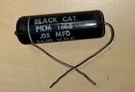 PKM1655 - Cde Original Black Cat Capacitors Axial .05MFD 1600VDC 10% Vtg. Fixed Price $29.89.