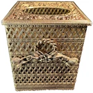 Unbranded Tissue Box Cover Ornate Gold Filigree Elegant Hollywood Regency 1970'S. Fixed Price $29.00.