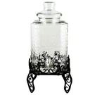Gibson Home Moreauville 3 Piece 2.25 Gallon Square Embossed Glass Beverage Dispe. Fixed Price $96.29.