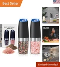 Battery Operated Salt And Pepper Grinder Set With Led Light, Automatic Electr.... Fixed Price $28.52.