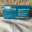 10 Certron 60 Minute Blank Micro Cassettes New Nos Sealed Tapes Hrs Recording. Fixed Price $19.99.