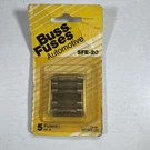 5 Pack Cooper BP/SFE-20 Amp Fast Acting Glass Tube Fuses Bussman. Fixed Price $7.90.