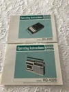 (2) Vtg Panasonic Tape Recorder Manuals; # 409S And RQ-432S. Fixed Price $20.00.