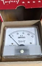 Triplet Panel Gauge Ac Amperes 0-25 Amps Model 337-PL, 3"X3" With Box. Fixed Price $19.95.