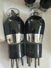 Pair Kenrad Type 41 Black Glass Chrome Audio Power Tubes St Bottle Engraved. Fixed Price $43.50.