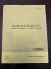 Heathkit Model IM-102 Digital Multimeter Assembly Manual Original Oem Vintage. Fixed Price $24.99.