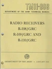 Historical Book For Radio Receivers R-108/GRC, R-109/GRC And R-110/GRC, Maint. Fixed Price $25.00.