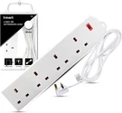 K-mart Heavy Duty Extension Lead Uk Pin Plug And Cable, 4 Gang Way 2M Power Adap. Fixed Price $23.67.