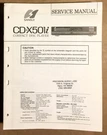 Sansui CD-X501I Player Service Manual *original*. Fixed Price $19.97.