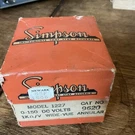 Vintage Nos Simpson 1227 09610 Analog Meter Panel 0-100 Dc Volts-mint. Fixed Price $33.99.
