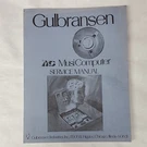 Gulbransen Mc Musicomputer Service Manual Player Organ Accessory. Fixed Price $12.90.