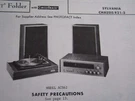 Sylvania R21-3, RS5740, ACS62 Phonograph Radio Receiver Photofact. Fixed Price $6.50.