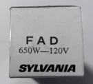 - Gte Sylvania Projector Bulbs Fad 650W 120V Nos Replacement Lamps. Fixed Price $14.77.