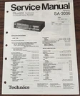 Technics SA-3036 Synthesizer Stereo Receiver Service Manual-original. Fixed Price $10.00.
