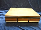 Vtg 3 Drawer Audio Cassette Storage Luan Plywood W/ Vinyl Grain Wal-mart. Fixed Price $19.99.